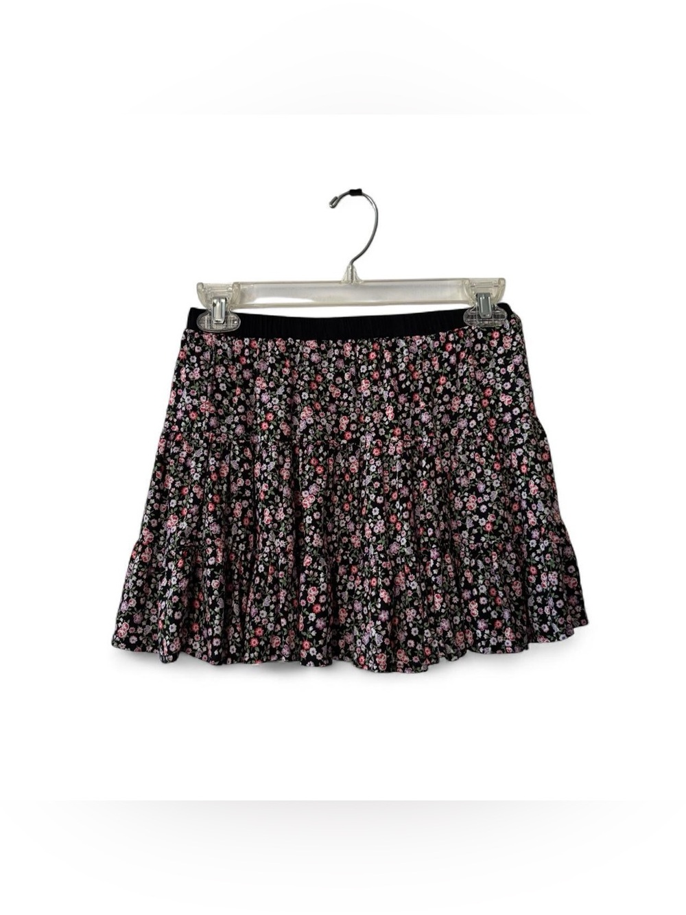 Twenty-one Black Floral Mini Skirt